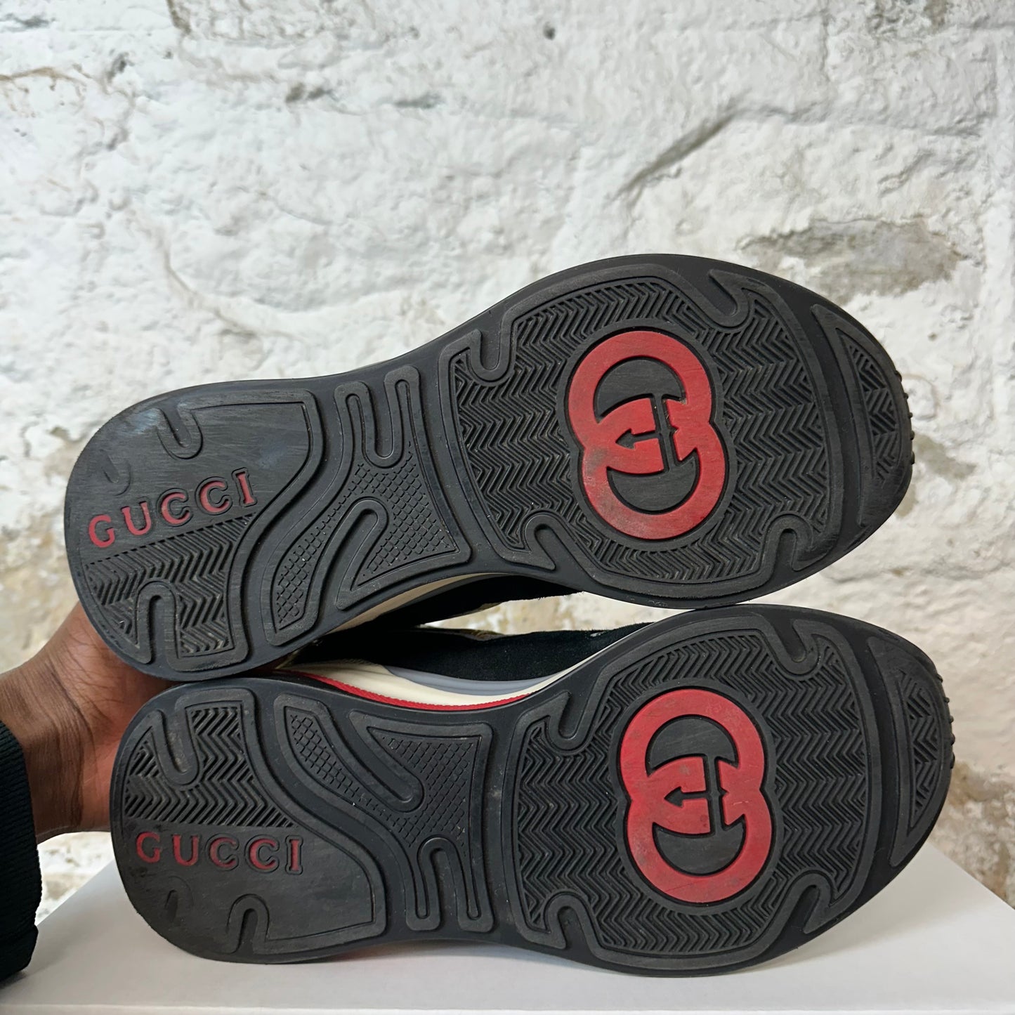 Gucci Ultrapace Black Yellow White Sneaker Sz 6