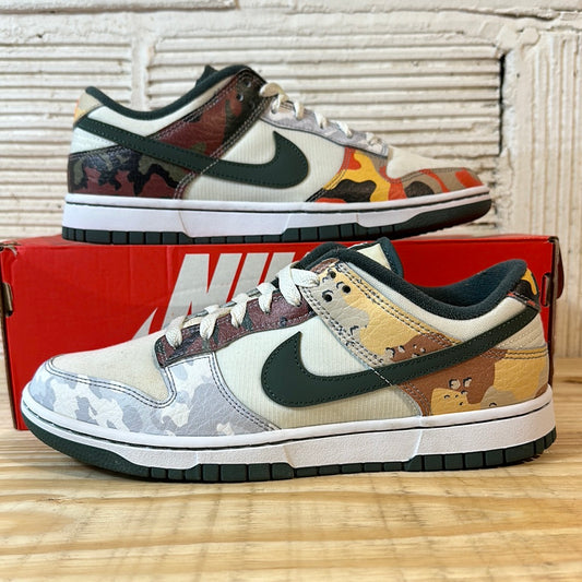 Nike Dunk Low Sail Multi-Camo Sz 8