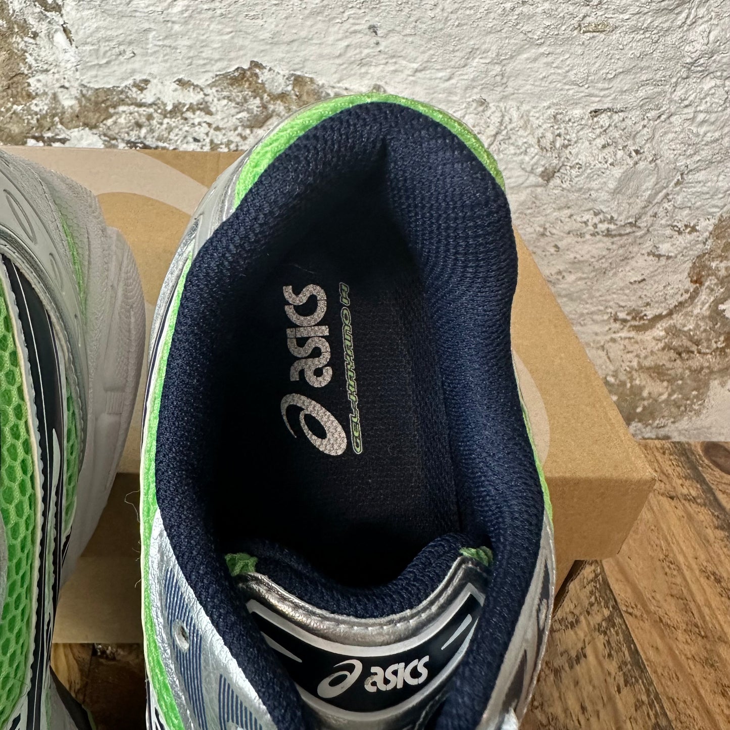 Asics Gel-Kayano Lime Midnight Sz 9.5 (11W)