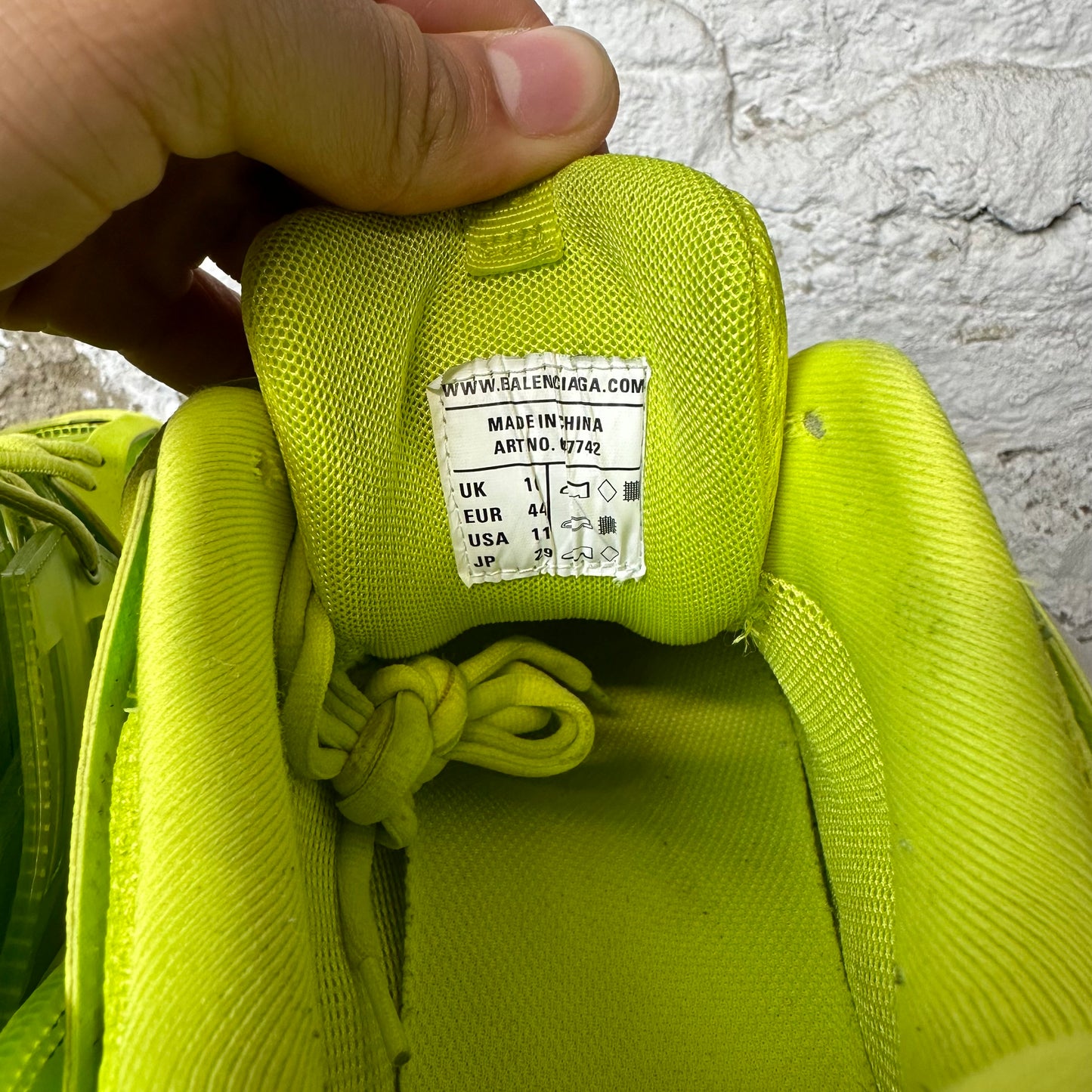 Balenciaga Track Runner Neon Yellow Sneaker Sz 11 (44)