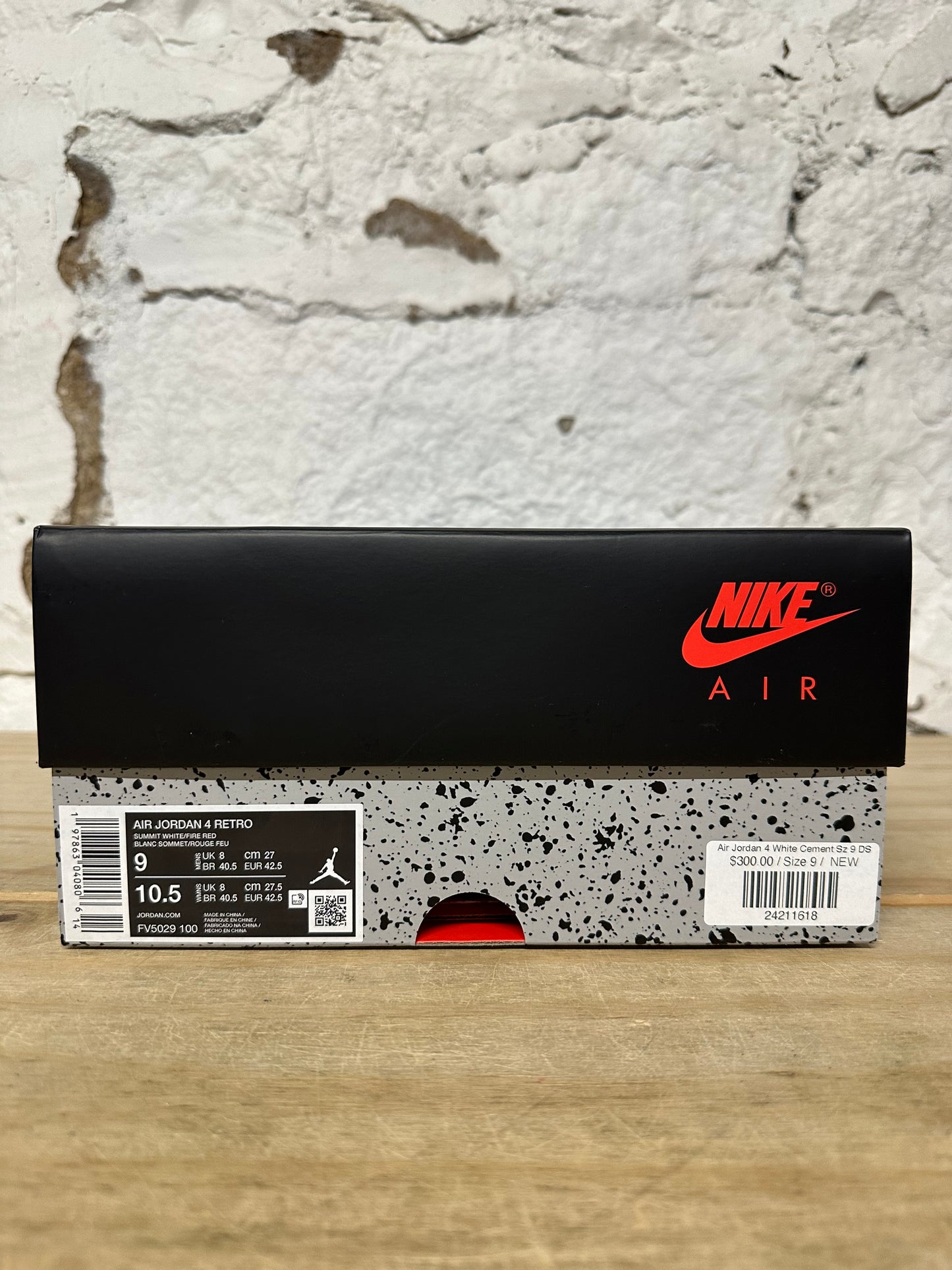 Air Jordan 4 White Cement Sz 9 DS