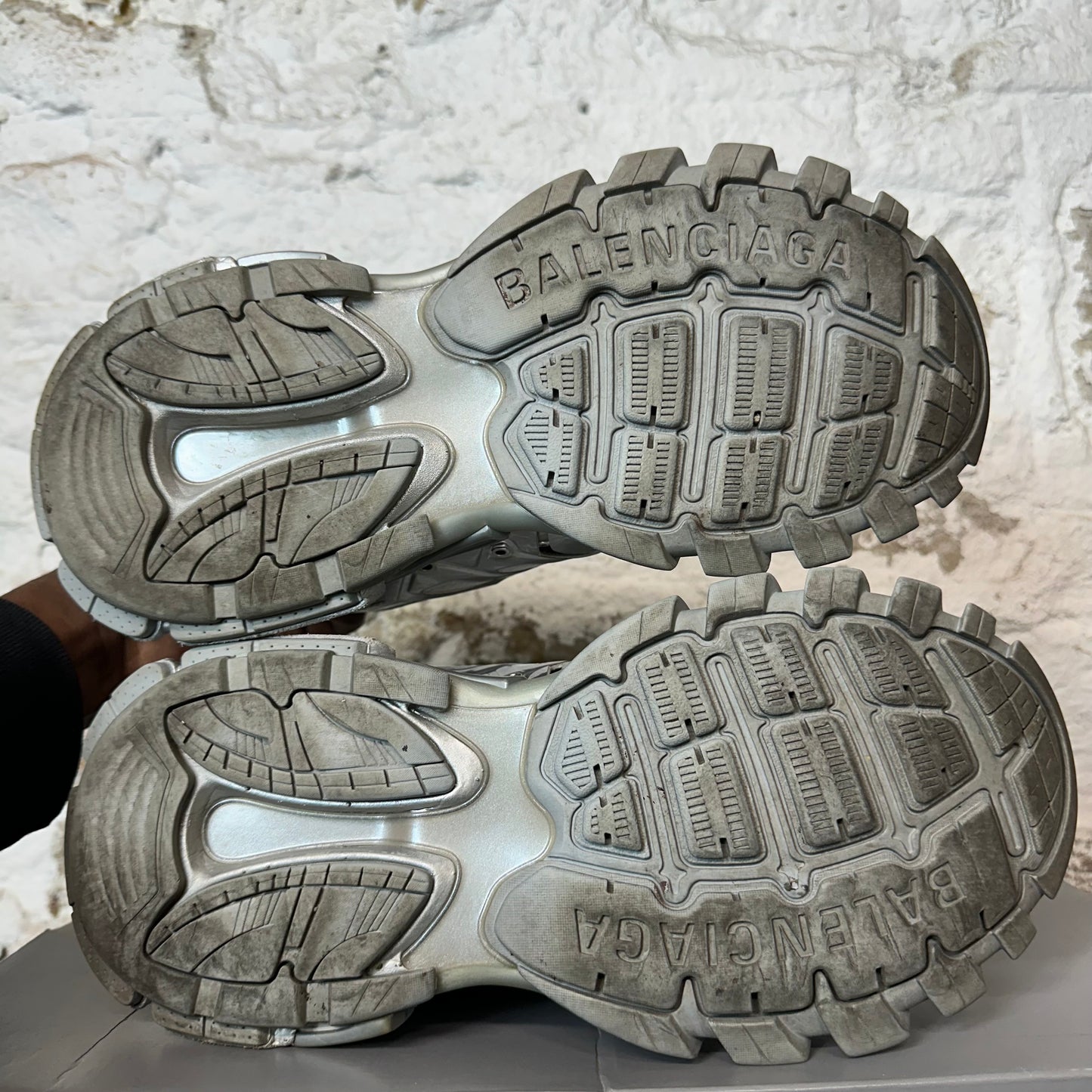 Balenciaga Track Runner Silver Sneaker Sz 11 (44)