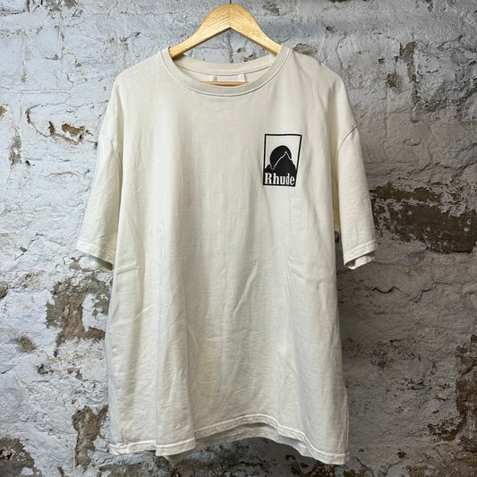 Rhude Black Moon T-shirt Cream Sz L