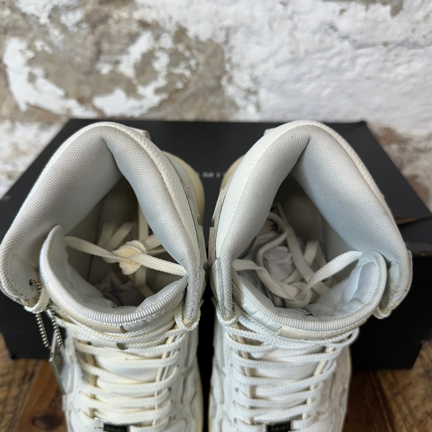 Amiri High Skeleton Triple White Sneaker Sz 7 (40)