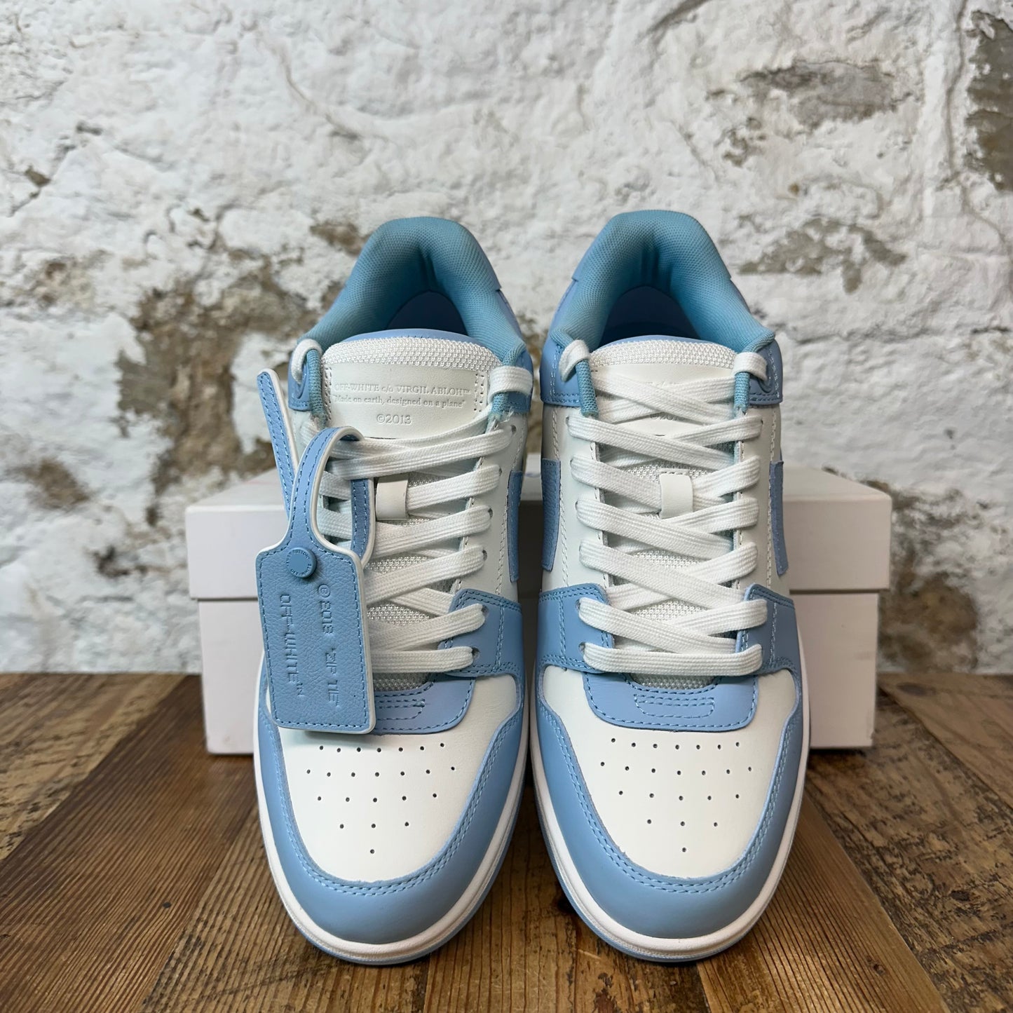 Off-White Out Of Office Ice Blue White Sneaker Sz 7 (40) DS