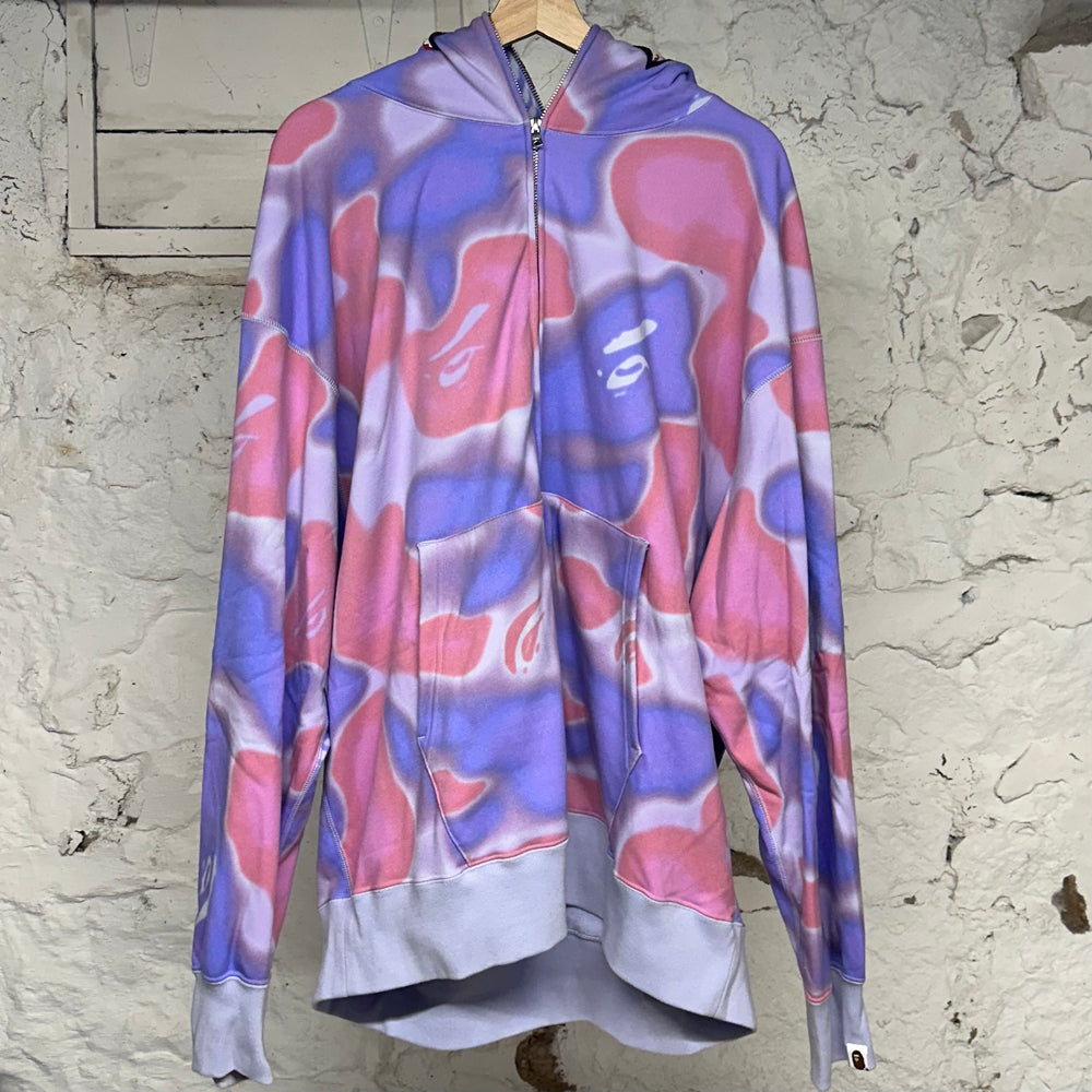 Bape Pink Purple Camo Shark Hoodie Sz XXL