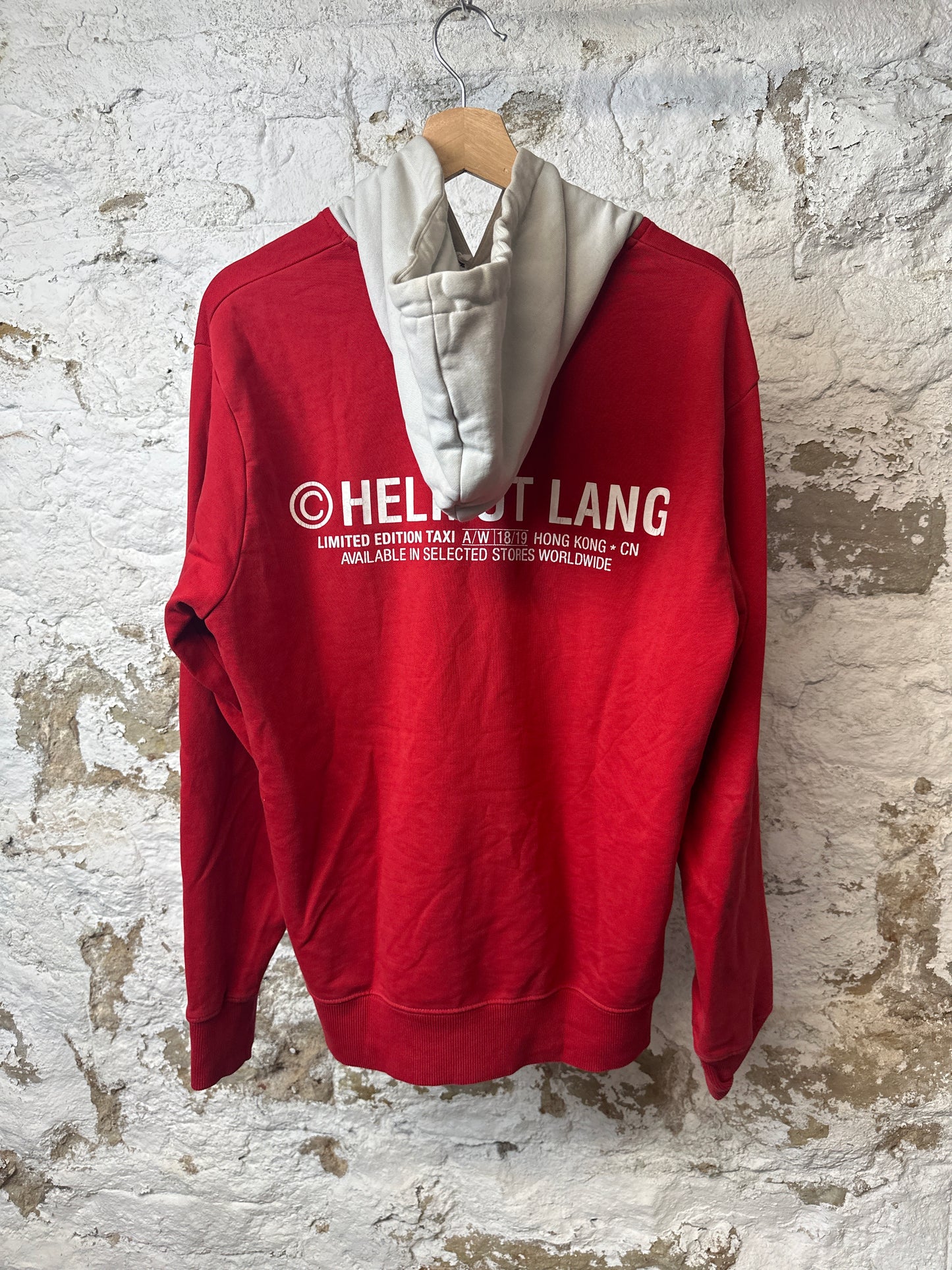 Helmut Lang Taxi Red Hoodie Sz M