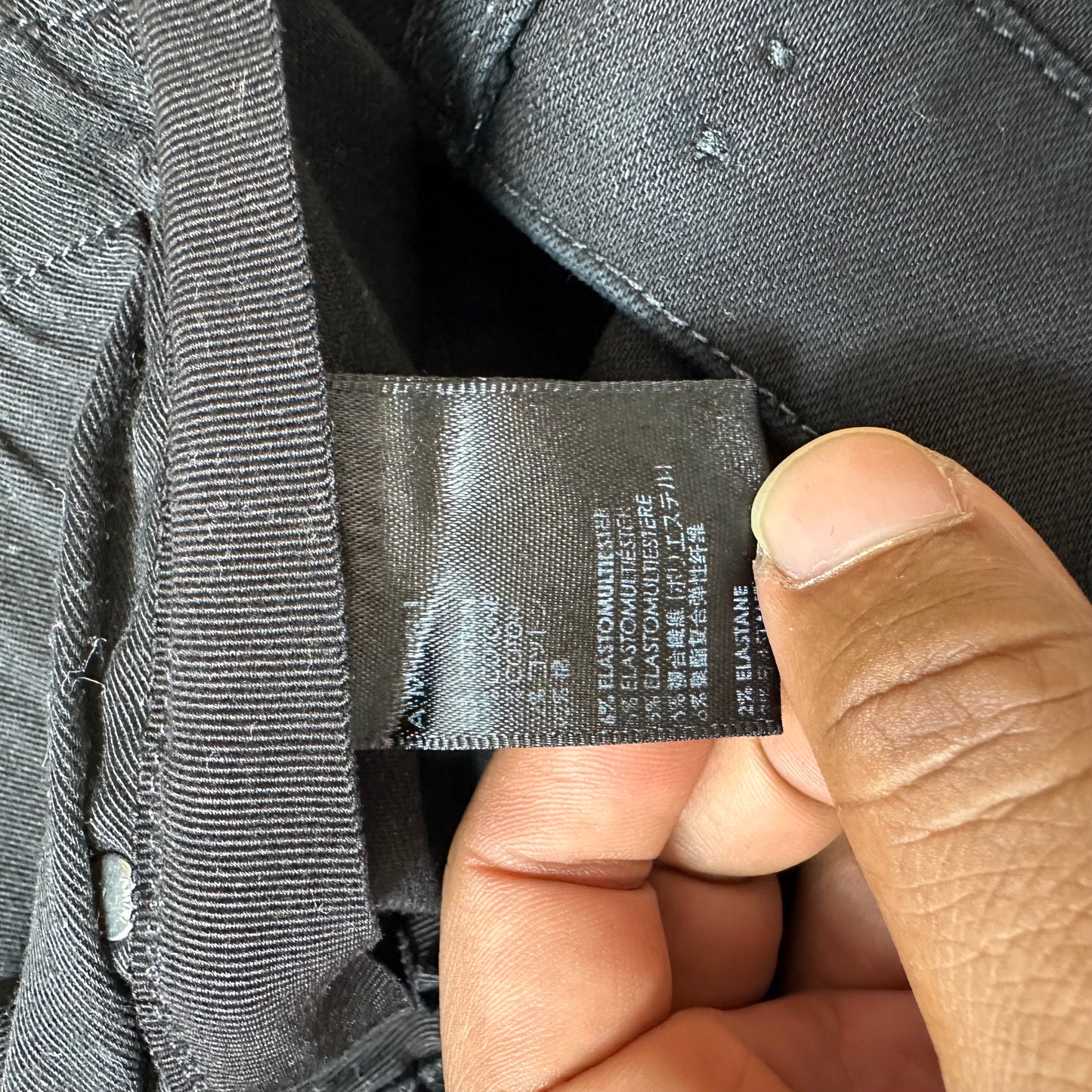 Amiri Plain Black Denim Jeans Sz 36