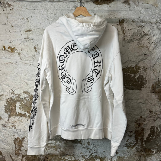 Chrome Hearts Horseshoe White Hoodie Sz M