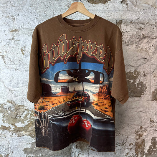 Godspeed On The Run Brown T-Shirt NEW