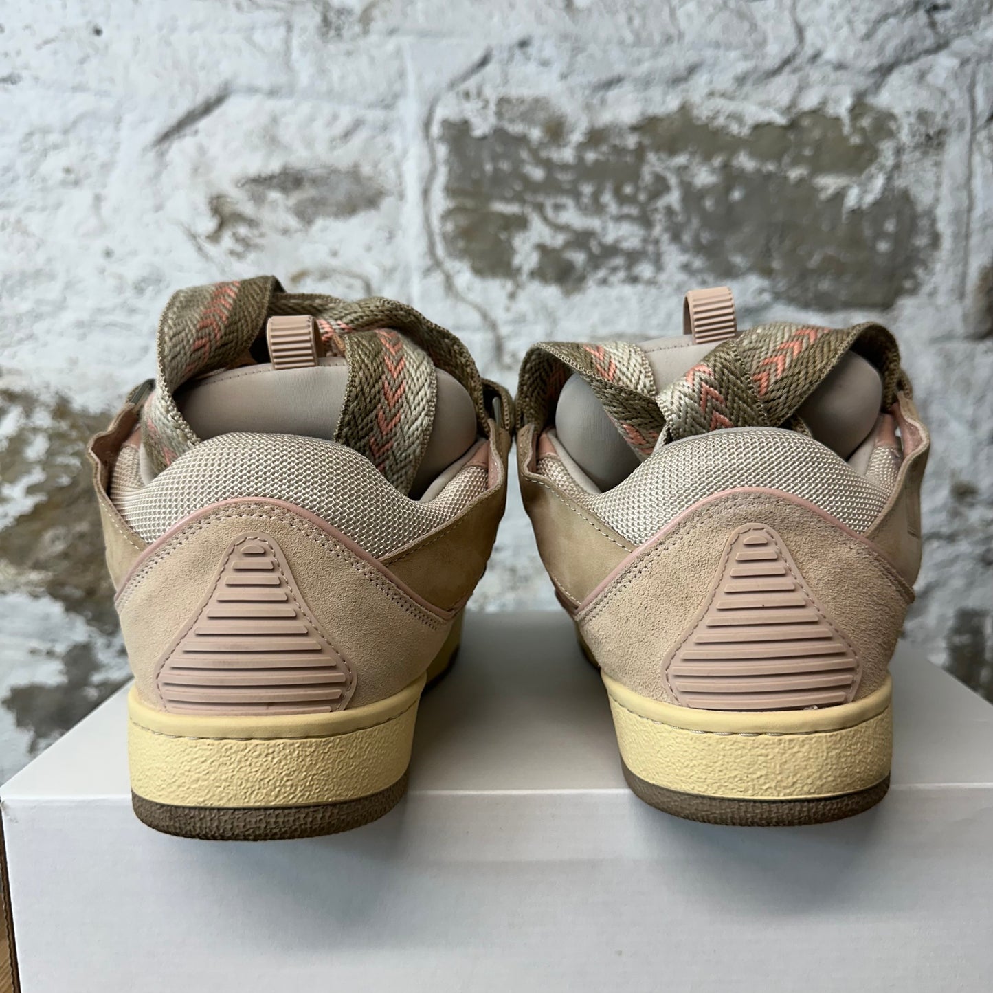 Lanvin Curb Beige Pink Sneaker Sz 8 (41)