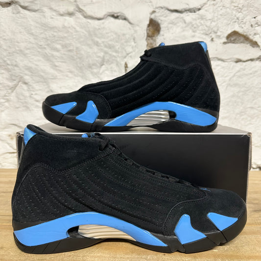 Air Jordan 14 Black University Blue Sz 10