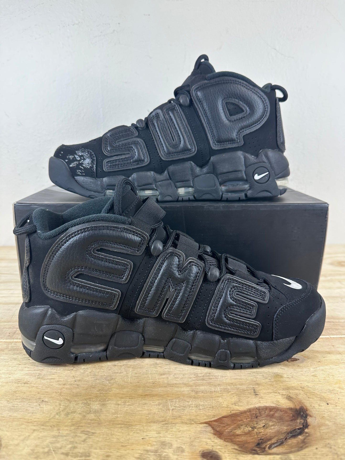 Nike Air More Uptempo Supreme Supetempo Black Sz 8.5 DS