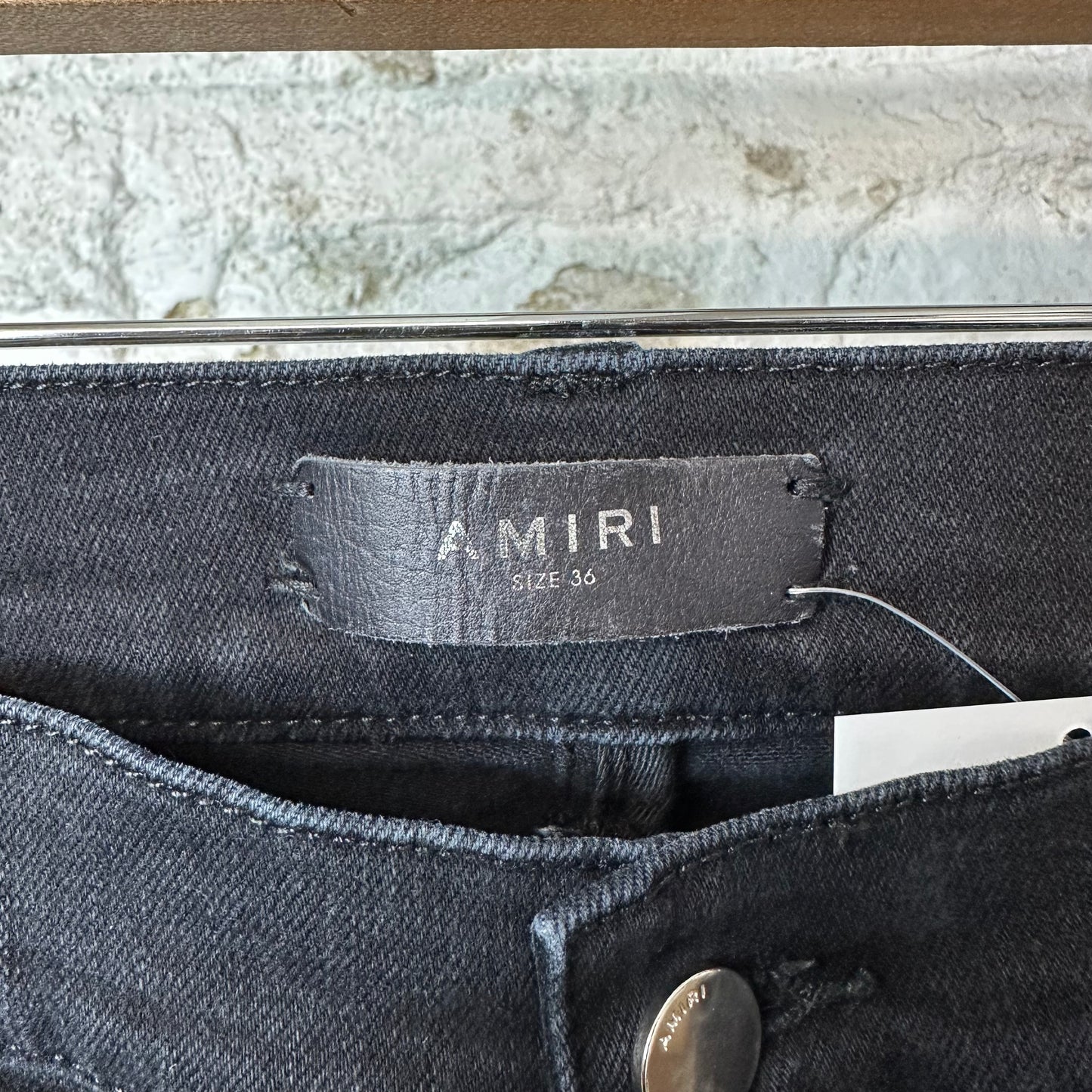 Amiri MX1 Olympic Patches Black Denim Jeans Sz 36