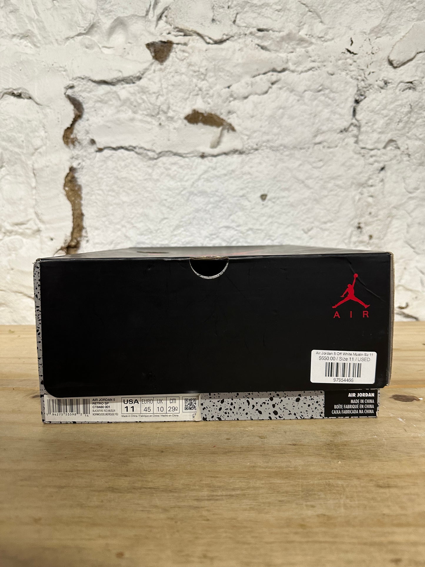 Air Jordan 5 Off-White Muslin Sz 11