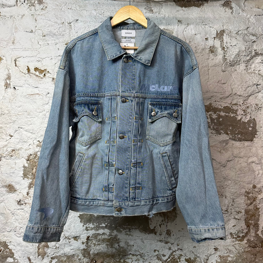 Rhude Mclaren Blue Denim Jacket Sz S