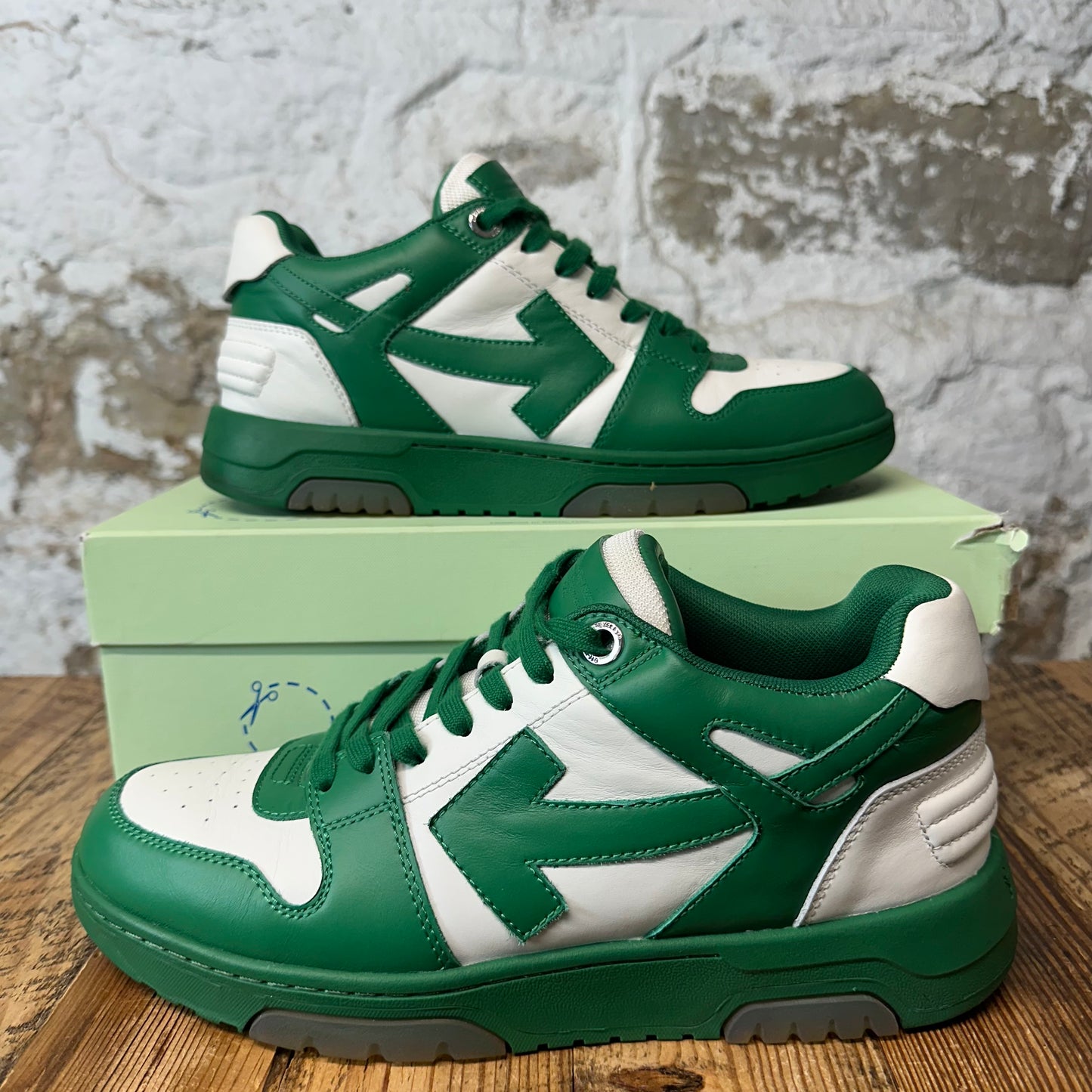 Off-White Out Of Office Green White Sneaker Sz 10 (43)