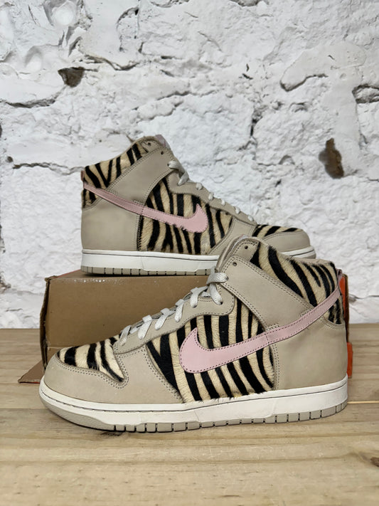 Nike Dunk High Ivory Zebra Sz 10.5 (12W)
