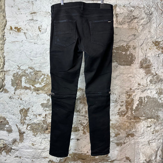 Amiri MX2 Black Patch Black Denim Jeans Sz 36