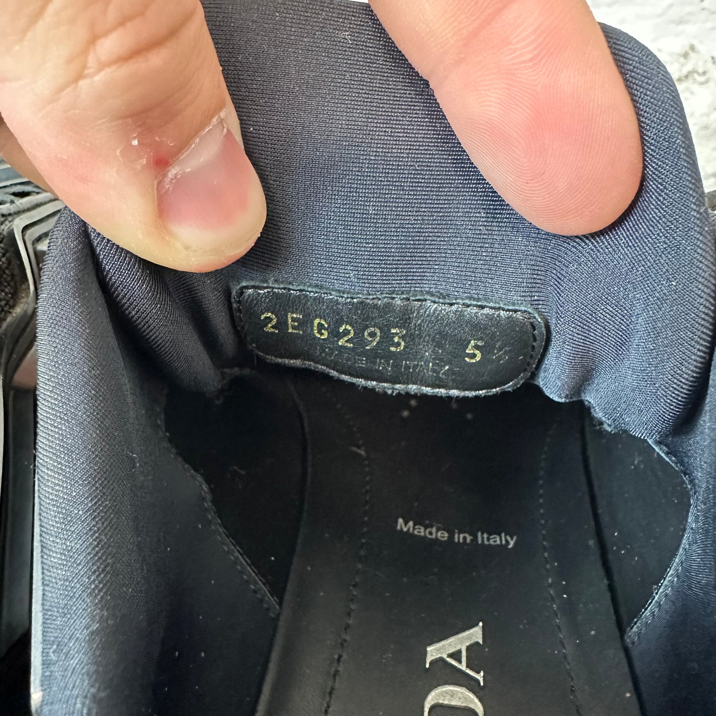 Prada Cloudbust Thunder Triple Black Sz 5.5