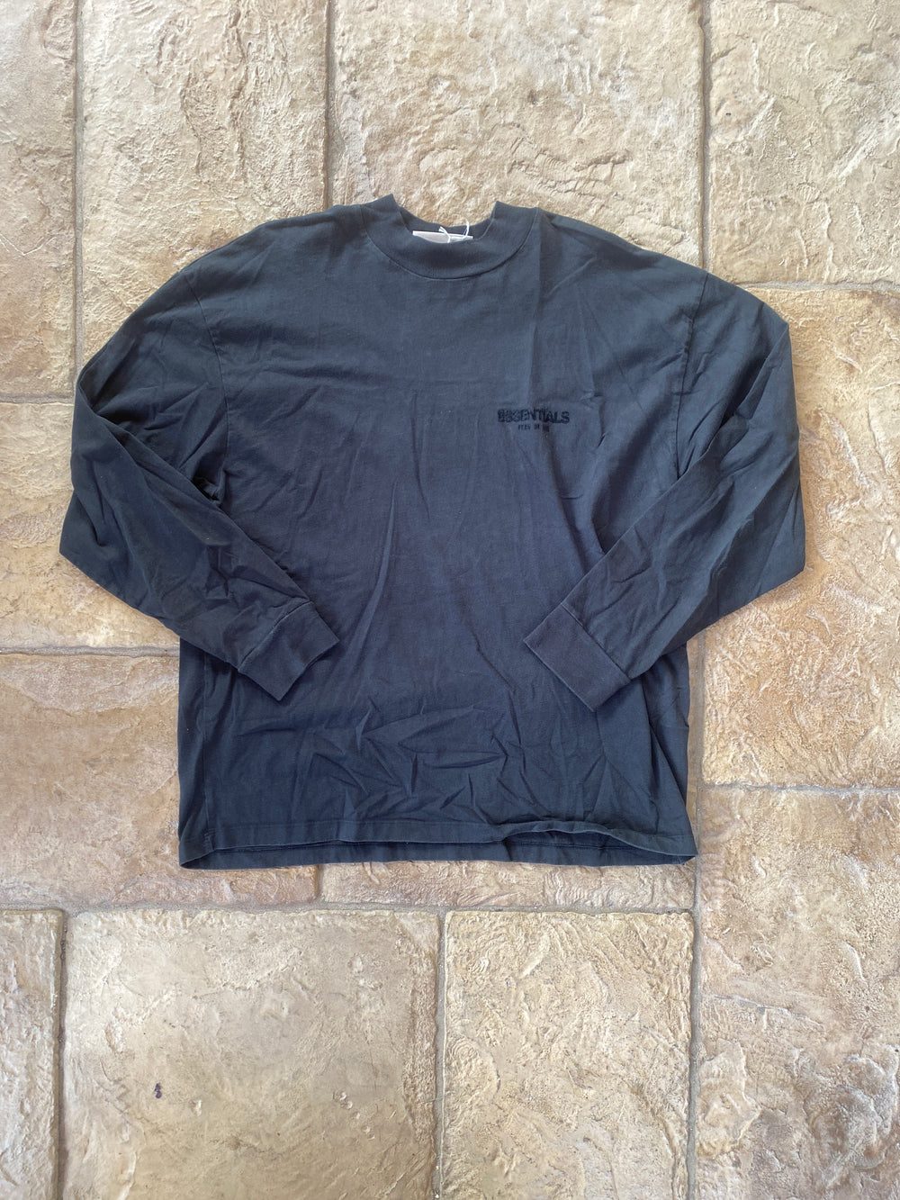 Fear of God Essentials Black L/S T-Shirt Sz L
