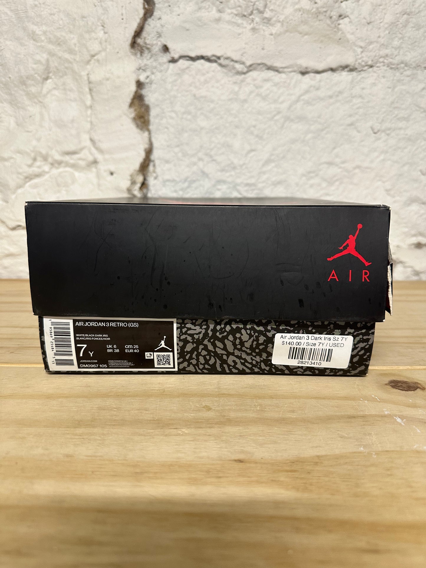 Air Jordan 3 Dark Iris Sz 7Y