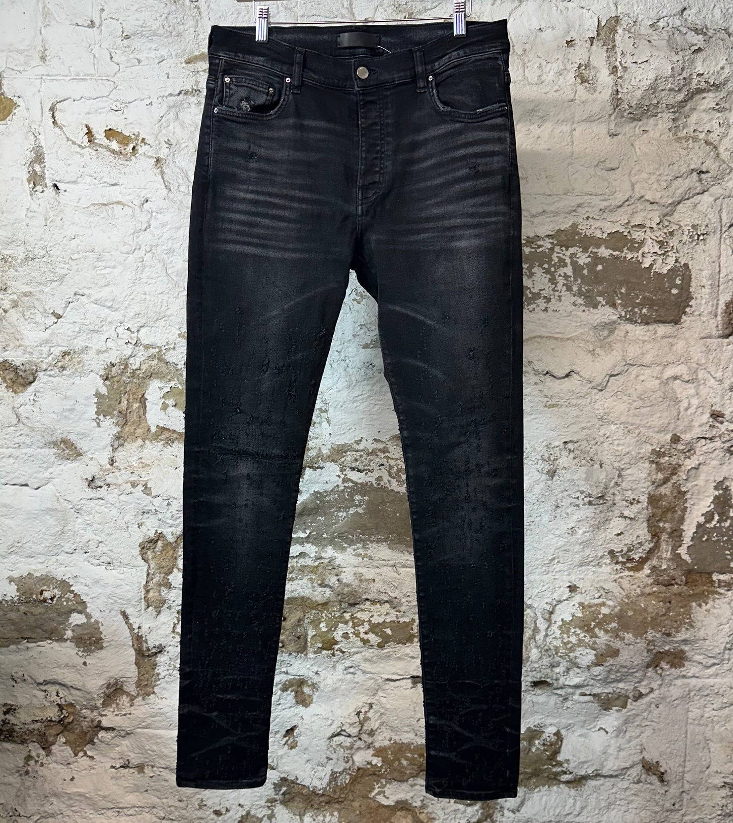 Amiri Black Shotgun Denim Jeans Sz 33