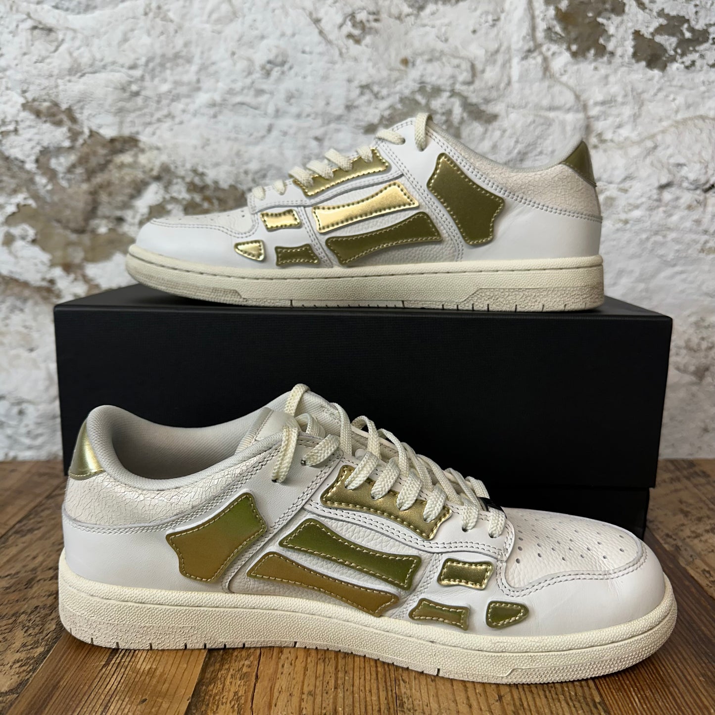 Amiri Gold Skeleton White Sneaker Sz 10 (43)