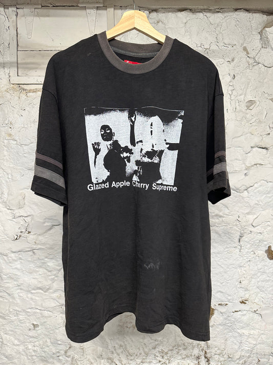 Supreme Glazed Apple Cherry Black T-Shirt Sz L