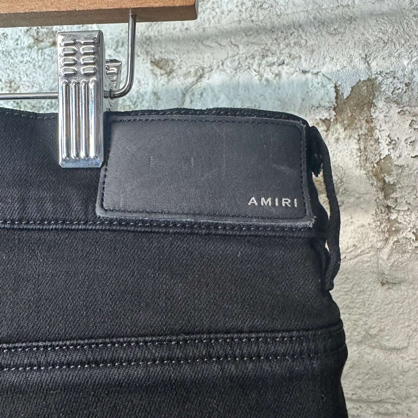 Amiri MX1 Black Paisley Black Denim Jeans Sz 36