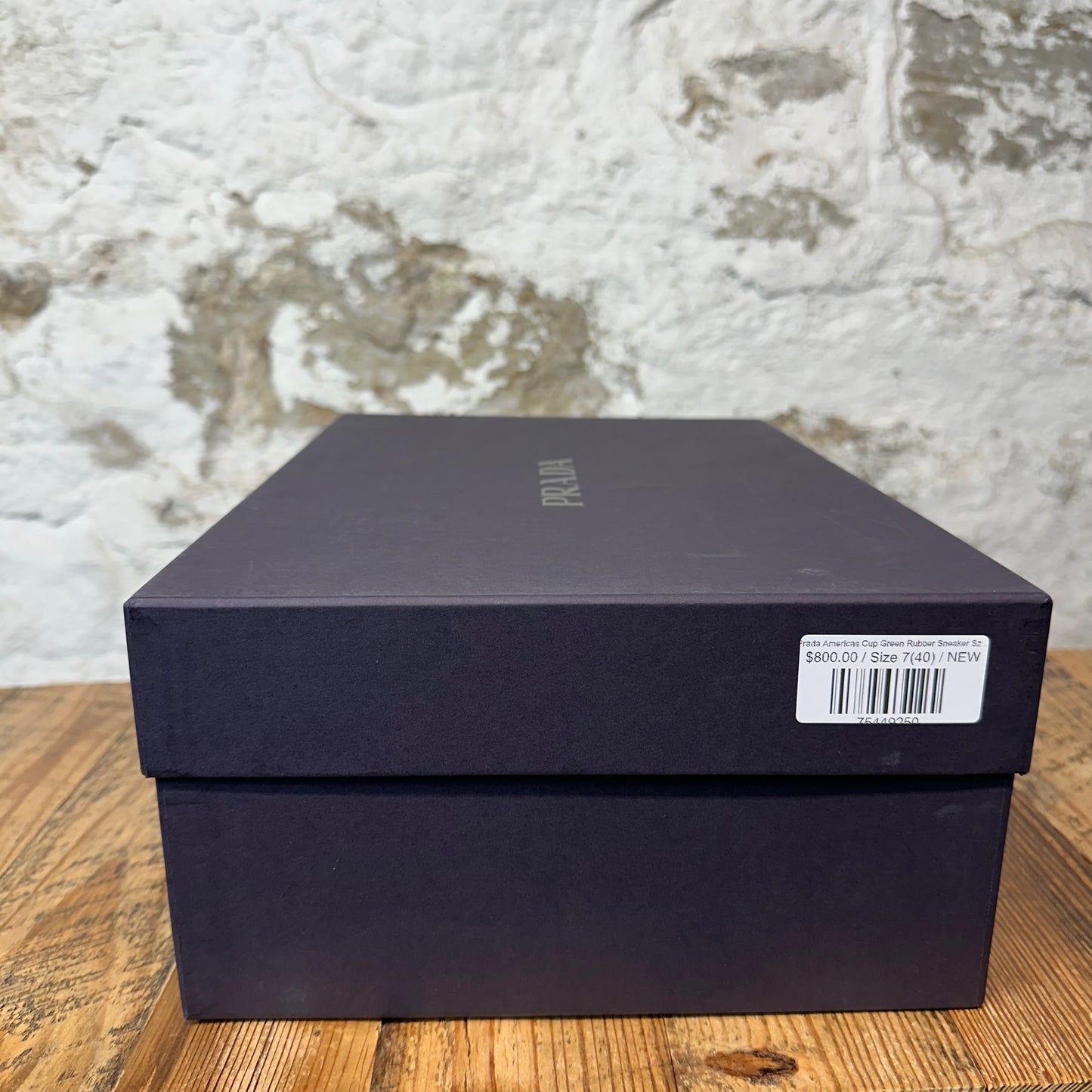 Prada Americas Cup Green Rubber Sneaker Sz 7 (40) DS