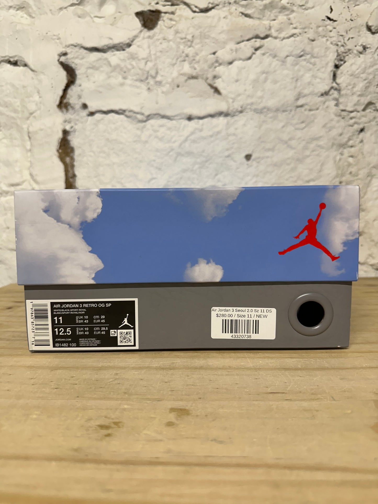 Air Jordan 3 Seoul 2.0 Sz 11 DS