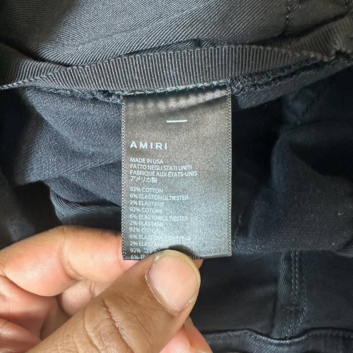 Amiri Distressed Faded Black Denim Jeans Sz 36