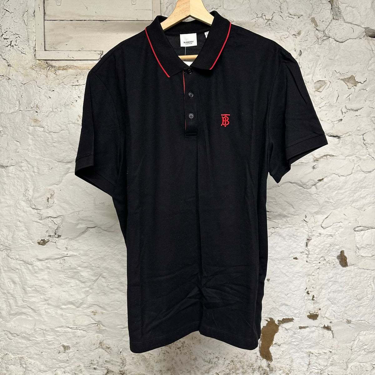 Burberry Monogram Black Polo Sz XXL