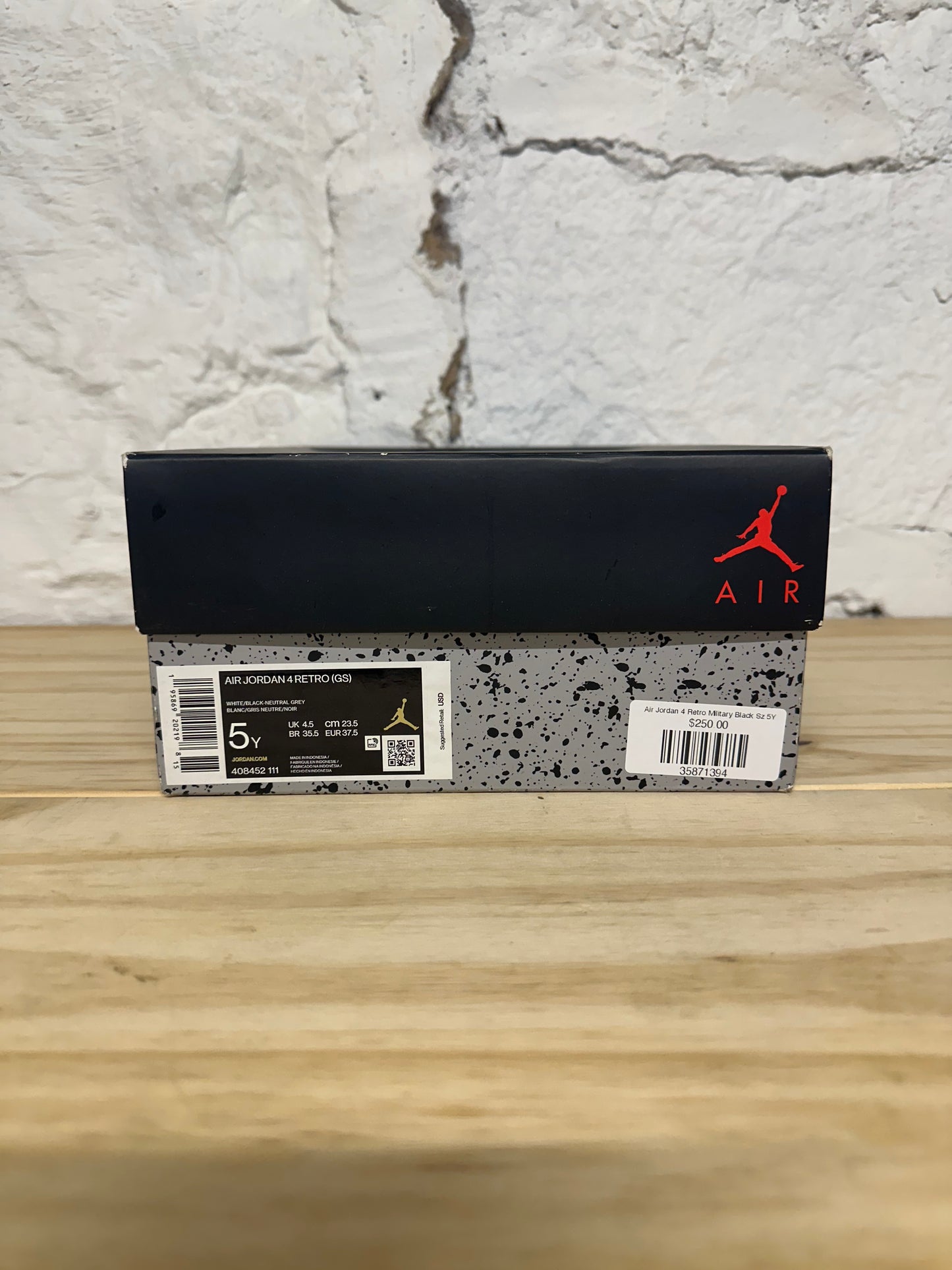 Air Jordan 4 Military Black Sz 5Y