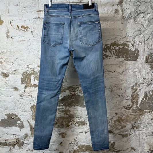 Amiri MX1 Camo Patch Blue Denim Jeans Sz 30