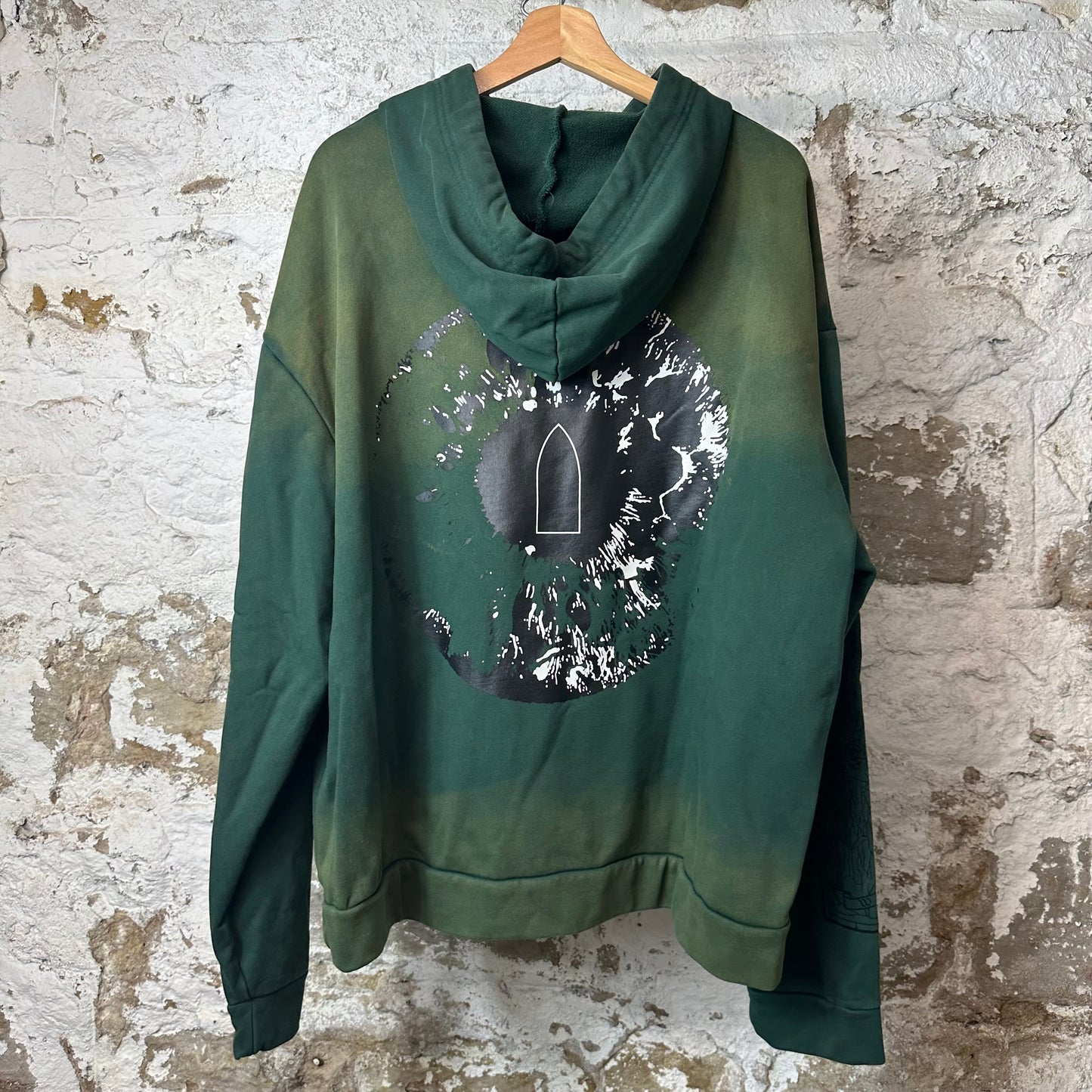 Who Decides War Stained Glass Green Hoodie Sz M