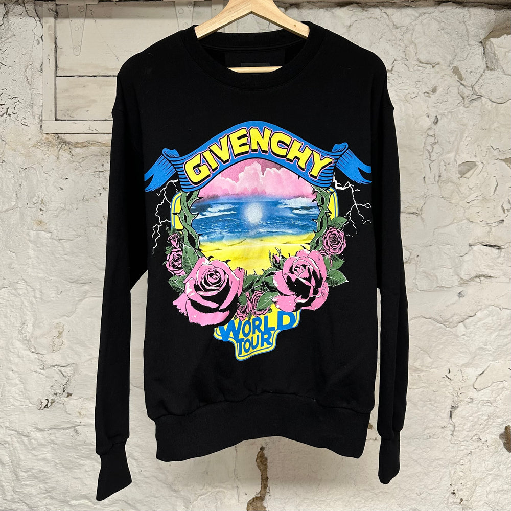 Givenchy World Tour Crewneck Black Sz XS