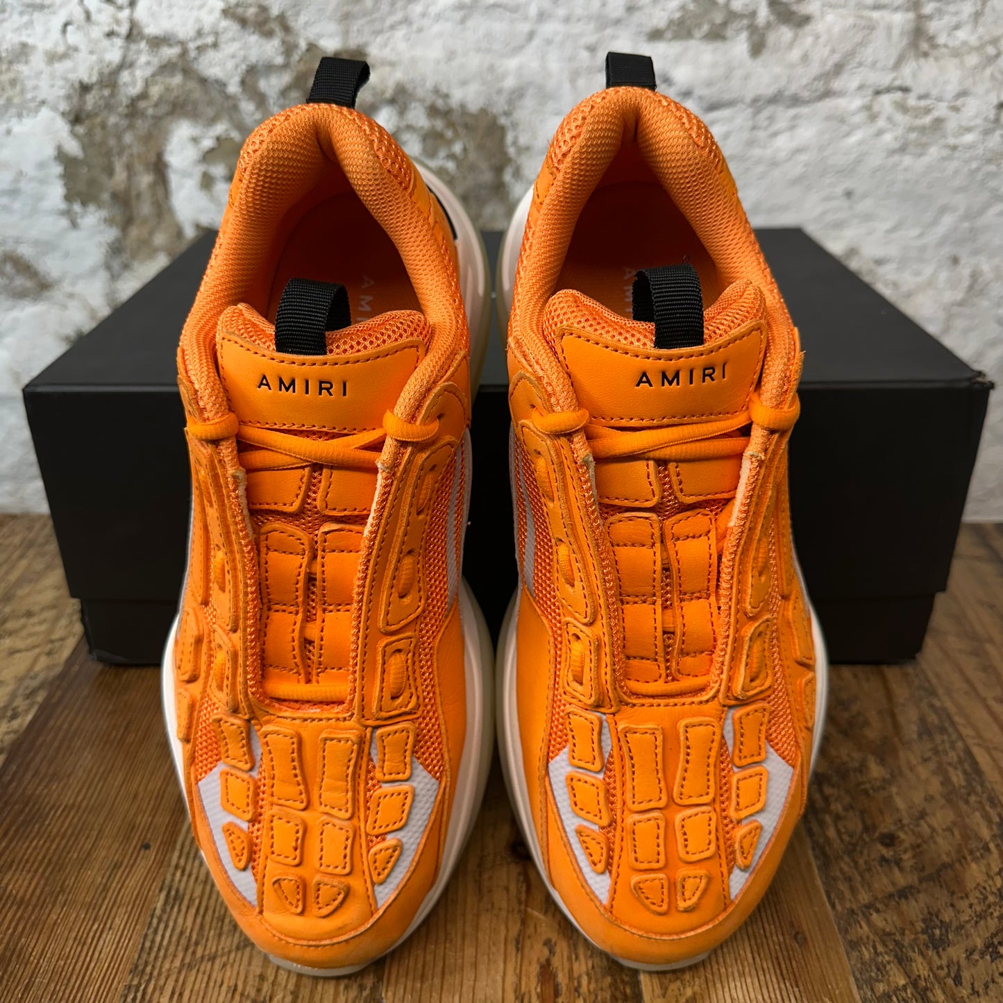 Amiri Orange Bone Runner White Sneaker Sz 9 (42)
