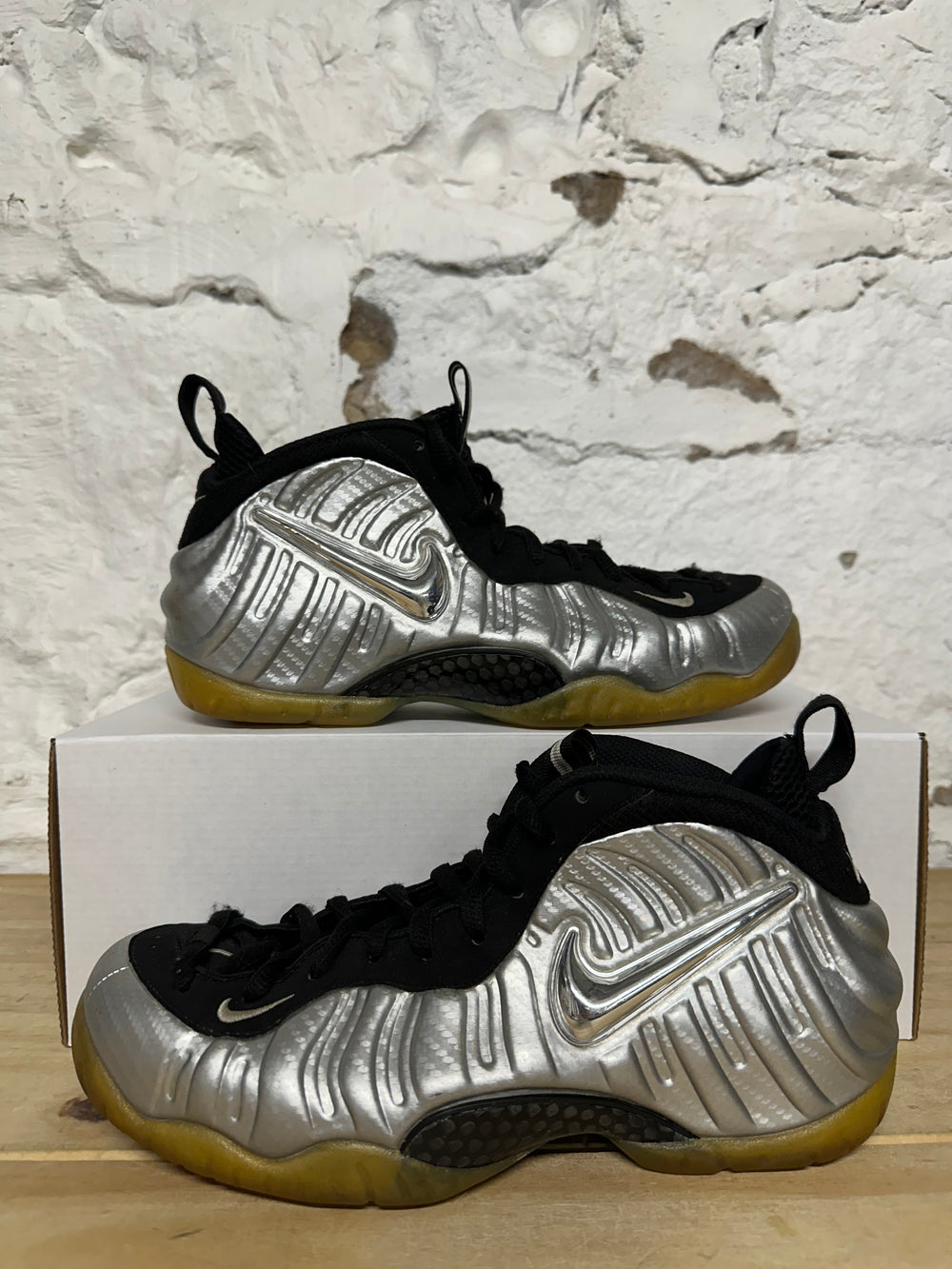 Nike Air Foamposite Pro Silver Surfer Sz 8