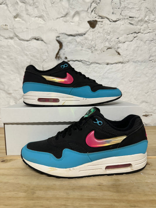 Nike Air Max 1 Jewel Swoosh Blue Fury Sz 8.5