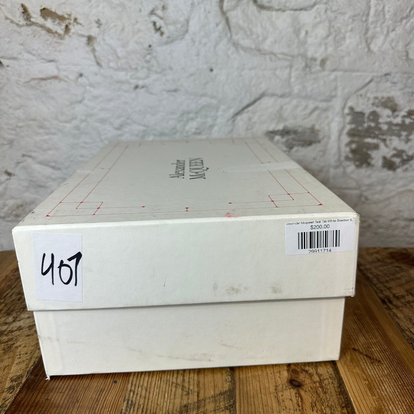 Alexander Mcqueen Teal Tab White Sneaker Sz 7.5 (40.5)