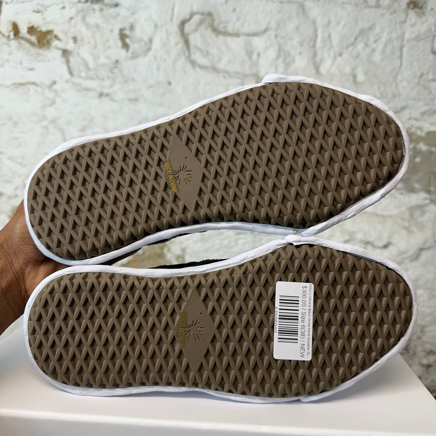 Maison MIhara Black White Hank Sneaker Sz 6 (38) DS