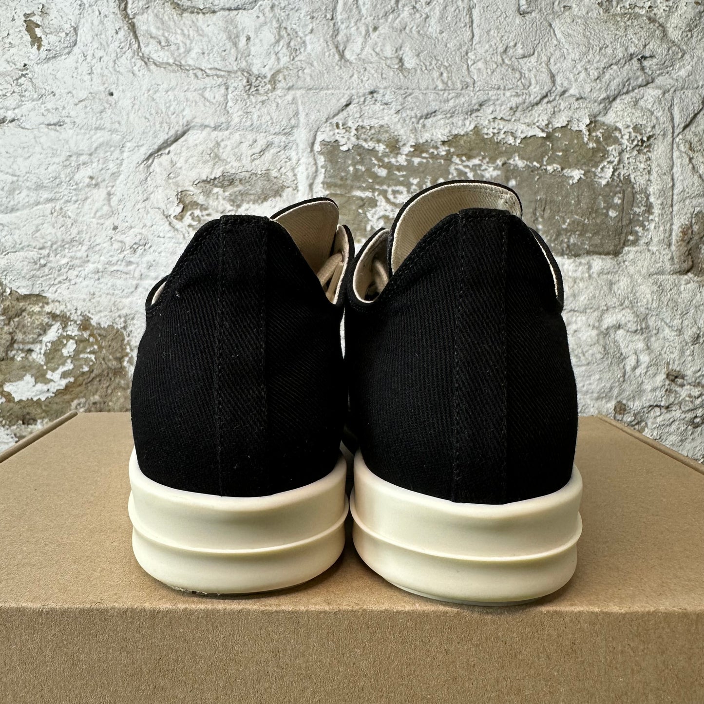 Rick Owens DRKSHDW Black Canvas Milk Sneaker Sz 6 (38)