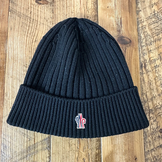 Moncler Small Logo Black Beanie