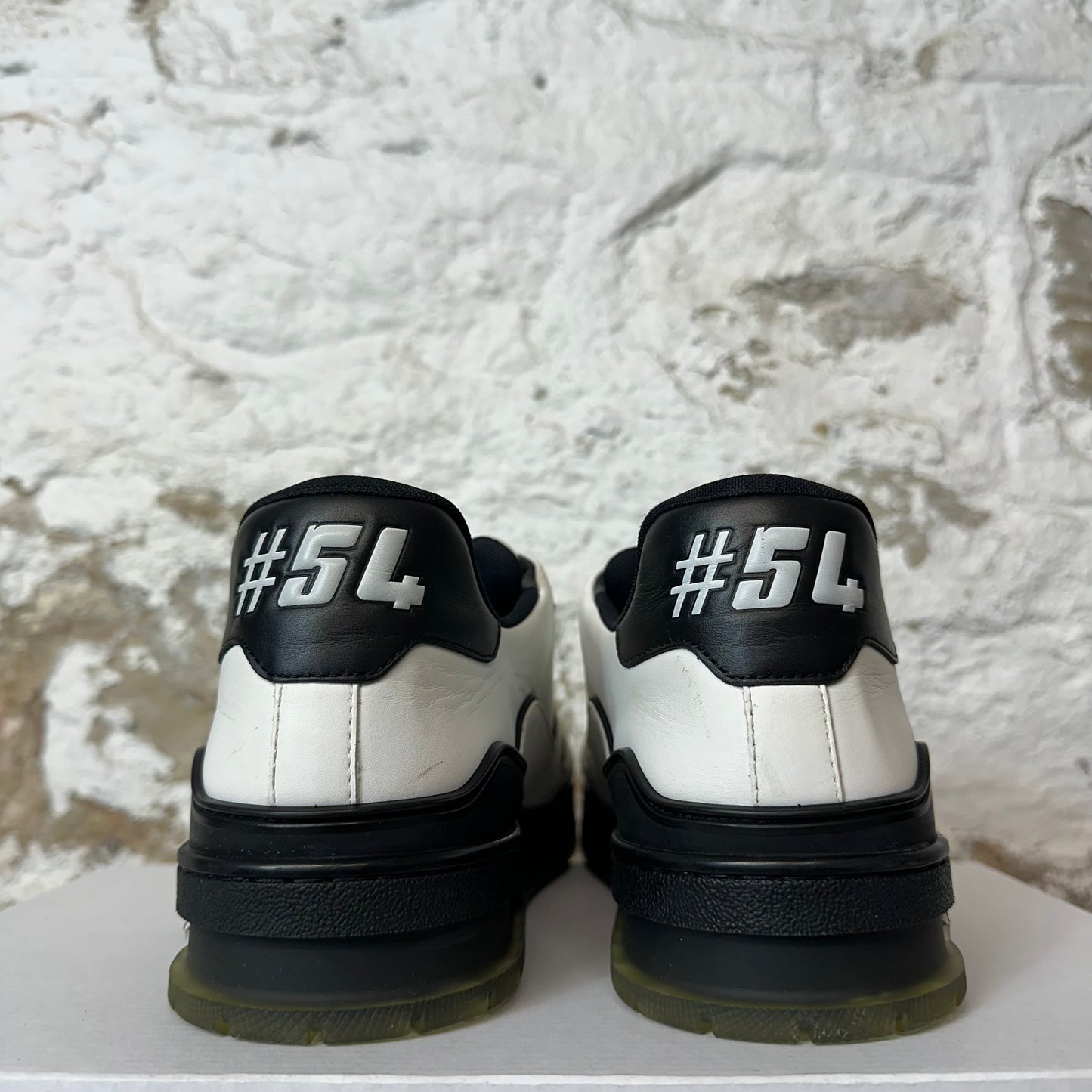 Louis Vuitton Black White Multicolor Lace Trainer Sneaker Sz 12.5 (11LV)