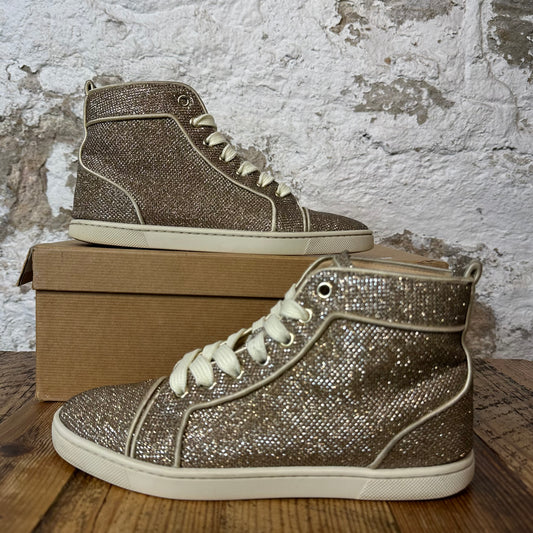 Christian Louboutin High Gold Glitter Sneaker Sz 4.5 (36)