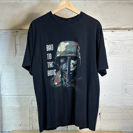 Bad to the Bone Army Tee Sz L