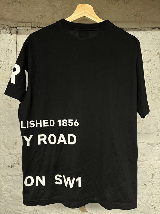 Burberry London Black T-Shirt Sz M