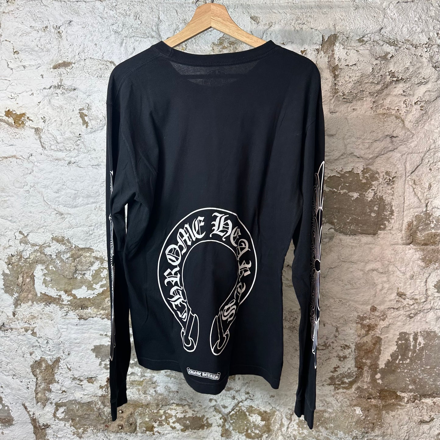 Chrome Hearts Horseshoe Black Long Sleeve Sz L